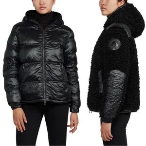 Pajar Reversible Snow Insulated Puffer Sherpa Jacket Black Large